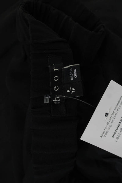 Theory Womens Ankle Dress Pants Black Poly Blend Size PP