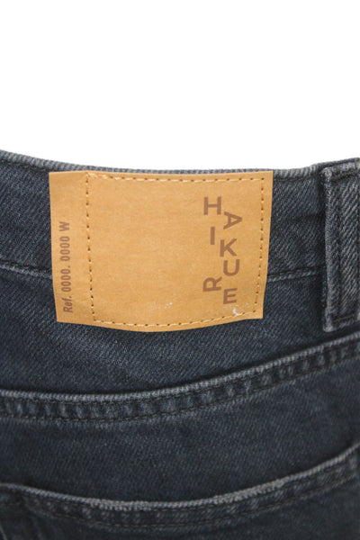 Haikure Mens Dark Gray Straight Jeans Size 31 Inseam 28