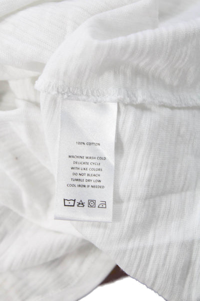 Lilla P Womens Basic Cotton Sleeveless Round Neck Tank White Size XS