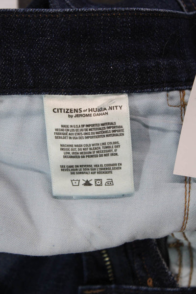 Citizens of Humanity Womens Cropped Bootcut Jeans Dark Blue Size 25