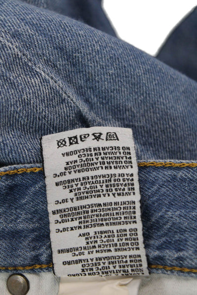 R13 Womens Boyfriend Cropped Jeans Blue Mid Rise Size 26