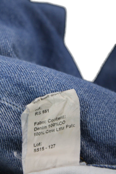 R13 Womens Boyfriend Cropped Jeans Blue Mid Rise Size 26