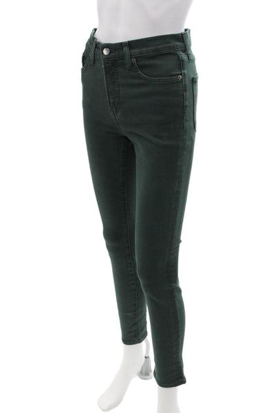 Veronica Beard Women Ankle Skinny Jeans Green Size 26