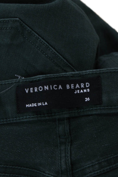 Veronica Beard Women Ankle Skinny Jeans Green Size 26