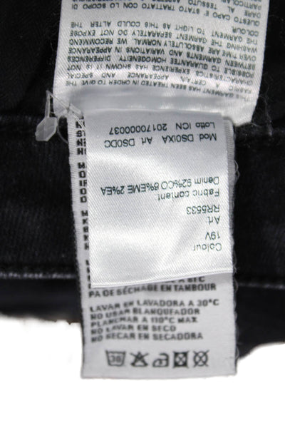 R13 Womens Skinny Ankle Jeans Dark Gray Mid Rise Size 25