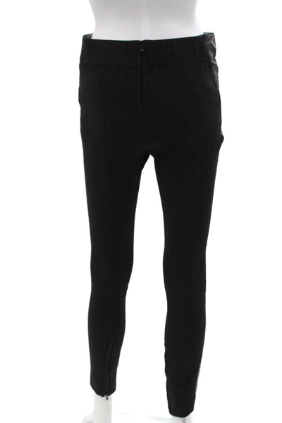 KaufmanFranco Women Ankle Leather Jeggings Black Biker Zip Size 4