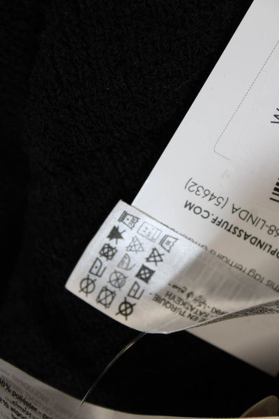 Zara Womens Pullover Sweater Black High Neck Long Sleeve Viscose Size S