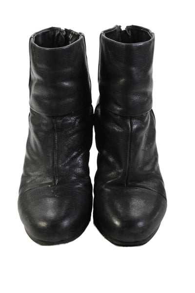 Rag & Bone Womens Leather Zip Up Ankle Boots Black Size 36.5 6.5