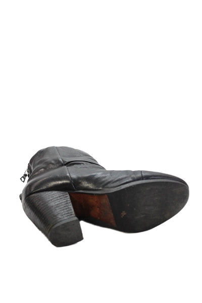 Rag & Bone Womens Leather Zip Up Ankle Boots Black Size 36.5 6.5