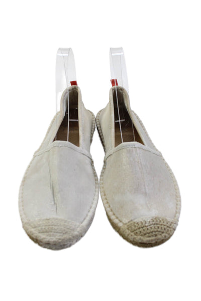 Sea Star Womens Slide On Espadrille Flats Silver Size 8