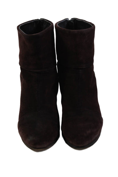 Rag & Bone Womens Suede Zip Up Ankle Boots Purple Size 36.5 6.5