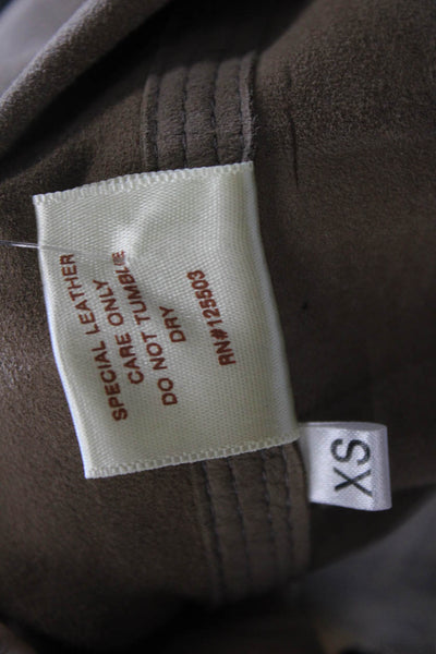 Torn by Ronny Kobo Womens Brown Leather Sleeveless Bohemian Vest Size XS