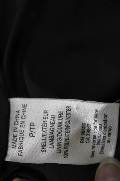 Theory Women Brown Lambagneau Jacket Long Sleeve Size 0P