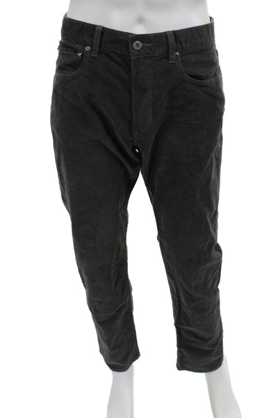J Crew Mens Dark Gray Cotton Stretch Pants 31 Inseam Size 34