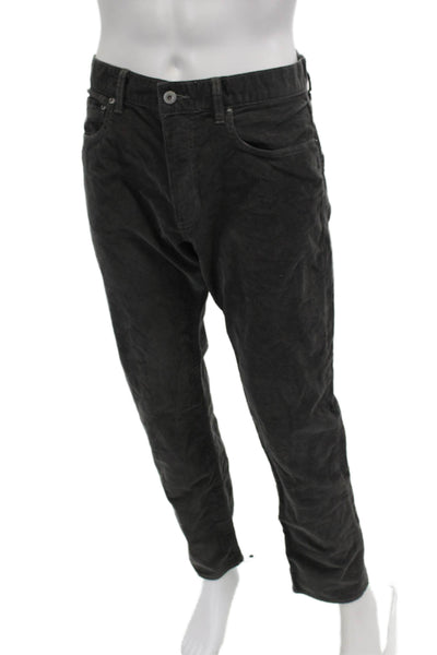 J Crew Mens Dark Gray Cotton Stretch Pants 31 Inseam Size 34