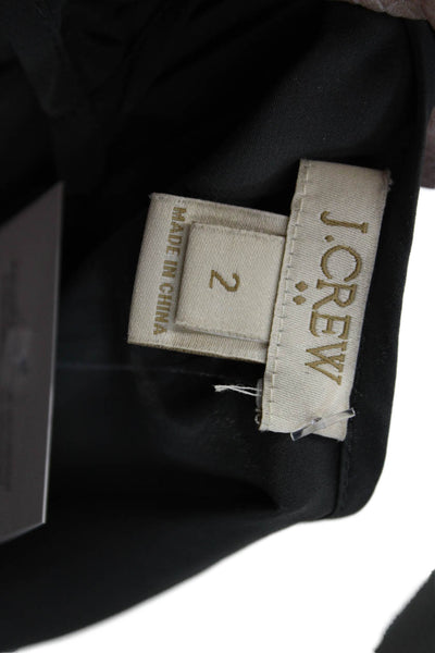 J Crew Women Jumpsuit Black V Neck Sleeveless Polyester Size 2