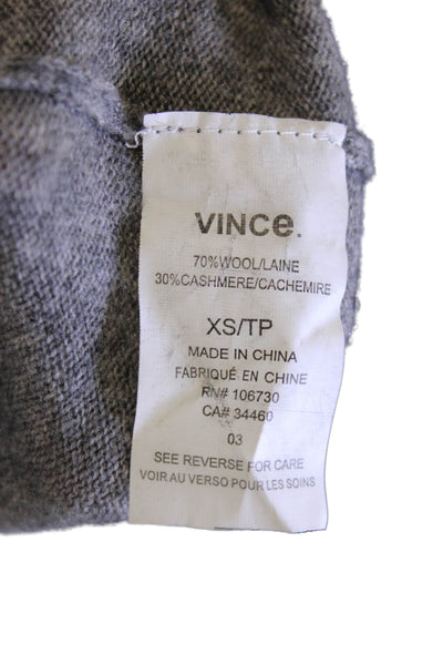 Vince Womens Black Wool Cashmere Pullover Sweater Crew Neck Long Sleeve Size XS