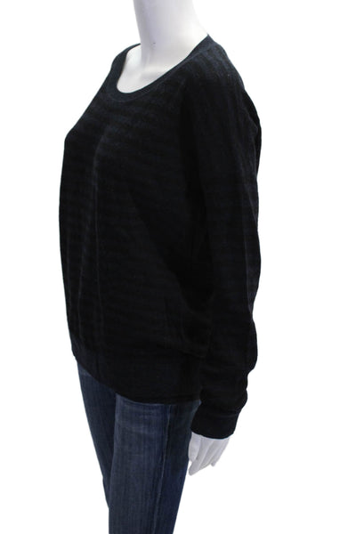 Vince Womens Black Striped Pullover Sweater Long Sleeve Size S