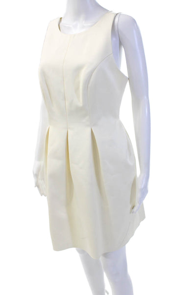 Cynthia Rose Women Fit & Flare Mini Dress Beige Sleeveless Size 10