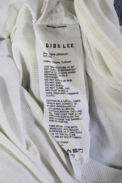 Dion Lee Women White V-Neck Organic Cotton Sleeveless Tank Drawstring Size 4