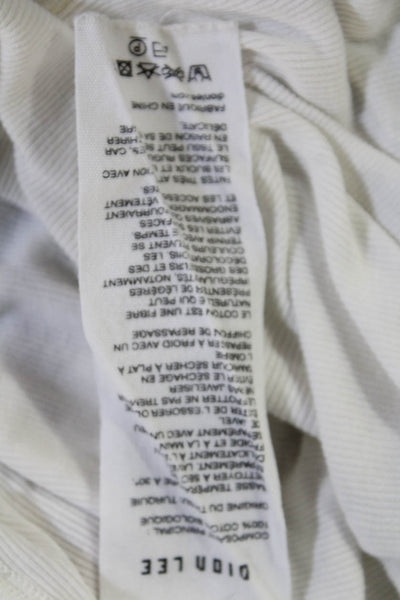 Dion Lee Women White V-Neck Organic Cotton Sleeveless Tank Drawstring Size 4