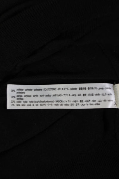 Zara Unisex V-Neck Pullover Black Long Sleeve Size XS