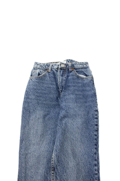 Zara Womens Mom Jeans Blue Denim Mid Rise Inseam 27 Size 2