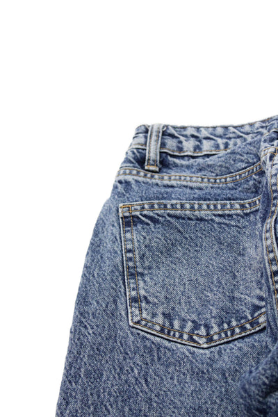 Zara Womens Mom Jeans Blue Denim Mid Rise Inseam 27 Size 2