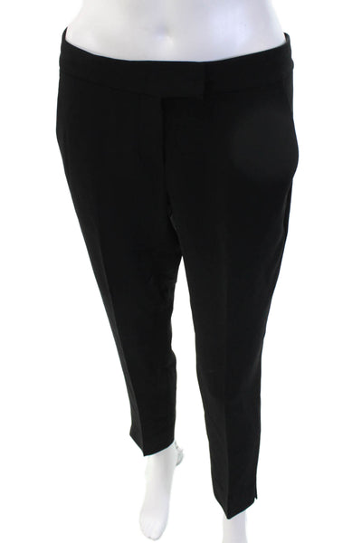 Theory Women Black Wool Ankle Cropped Dress Pants Size 2