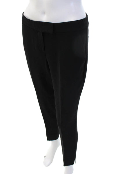 Theory Women Black Wool Ankle Cropped Dress Pants Size 2