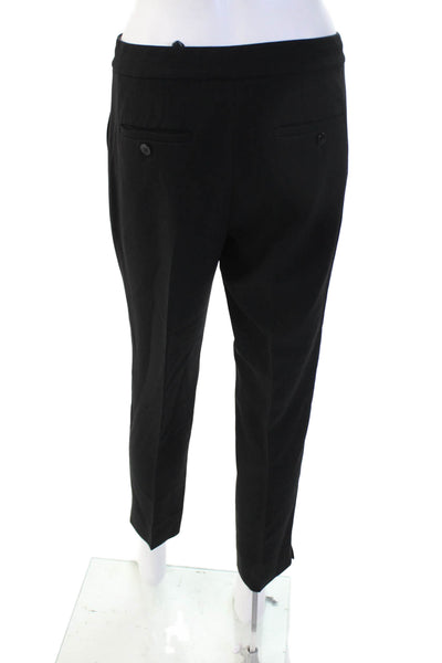 Theory Women Black Wool Ankle Cropped Dress Pants Size 2