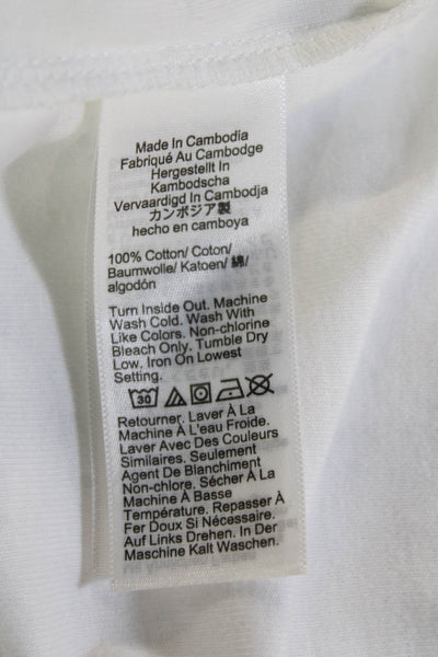 J Crew Women Basic White Crew Neck T-Shirt Short Sleeve Cotton Size S