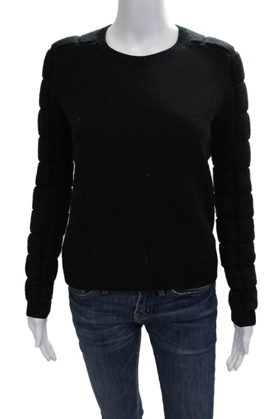 Sport The Kooples Womens Black Merino Wool Crew Neck Pullover Sweater Size S