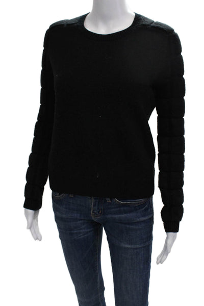 Sport The Kooples Womens Black Merino Wool Crew Neck Pullover Sweater Size S