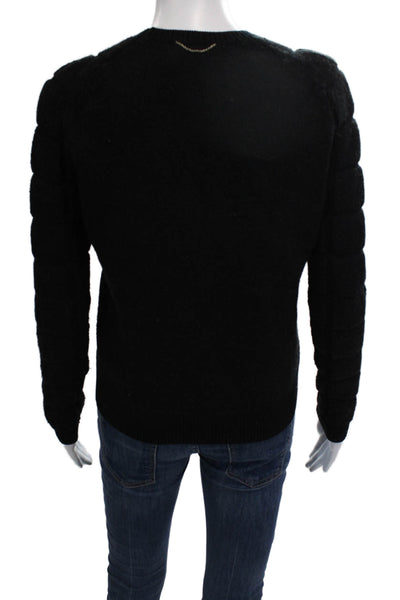 Sport The Kooples Womens Black Merino Wool Crew Neck Pullover Sweater Size S