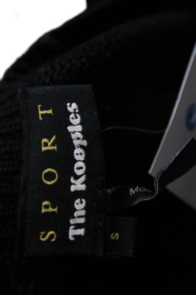Sport The Kooples Womens Black Merino Wool Crew Neck Pullover Sweater Size S