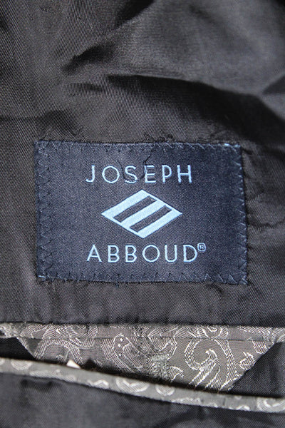 Joseph Abboud Mens Sport Coat Dark Blue Plaid 100% Wool Big & Tall Size 48