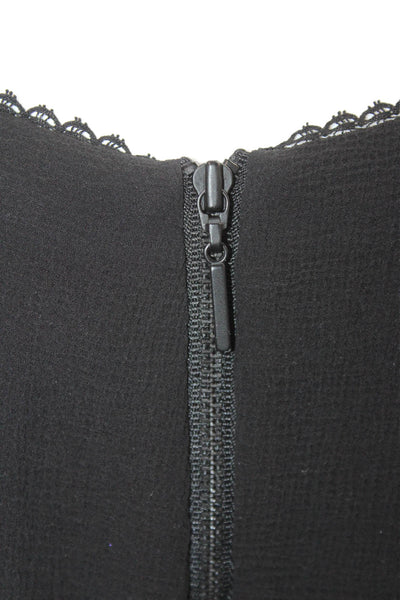 Nanette Lepore Womens A-Line Maxi Dress Black Sleeveless Round Neck Size M