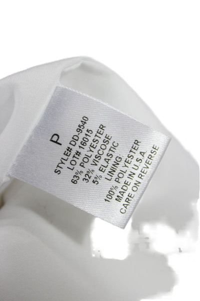 Intermix Womens White Bodycon Dress V Neck Sleeveless Knee Length Zip Size S