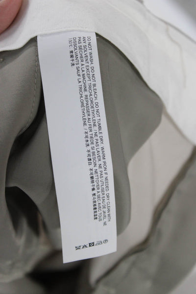 Theory Womens Ankle Dress Pants Beige Wool Button Size 4