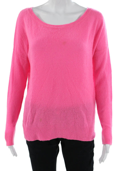 Skull Cashmere Women Pink 100% Cashmere Skull Graphic Pullover Sweater Size S