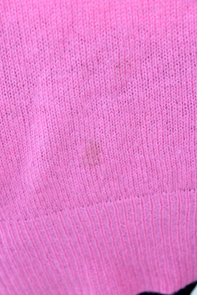 Skull Cashmere Women Pink 100% Cashmere Skull Graphic Pullover Sweater Size S