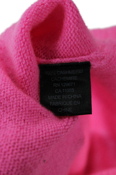 Skull Cashmere Women Pink 100% Cashmere Skull Graphic Pullover Sweater Size S