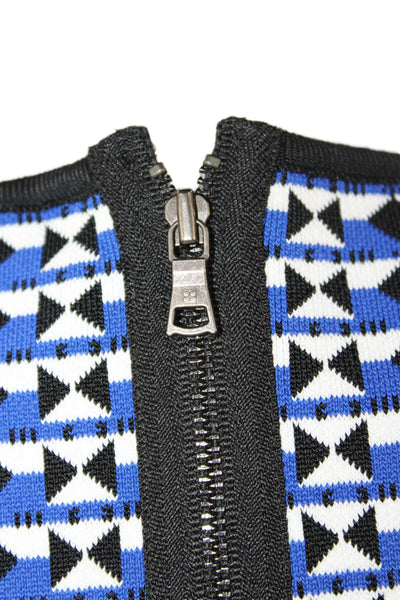 BCBGMAXAZRIA Womens Black Aztec Geometric Sleeveless Blouse Size M
