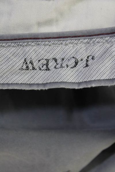 J Crew Mens Chino Shorts Gray Cotton Blend Button Size 36