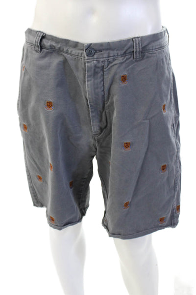 J Crew Mens Chino Shorts Gray Cotton Size 36