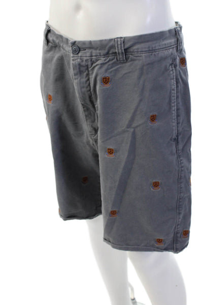 J Crew Mens Chino Shorts Gray Cotton Size 36