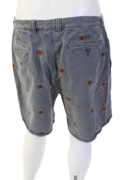 J Crew Mens Chino Shorts Gray Cotton Size 36
