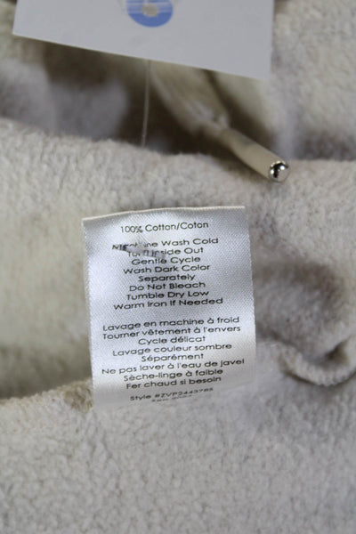 Z Supply Womens Cropped Sweatpants Beige Drawstring Cotton 22in Inseam Size XL
