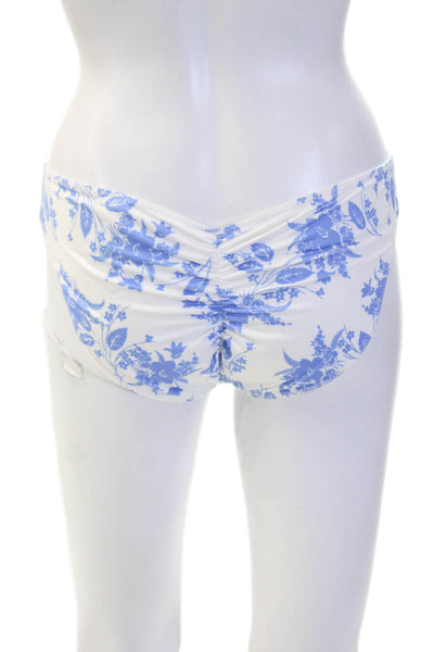 Love Shack Fancy Womens Floral Blue Swim Bottom Size M